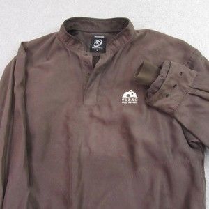 Zero Restriction Mens Golf‎ Pullover M Brown Microsuede Tubac Resort Logo